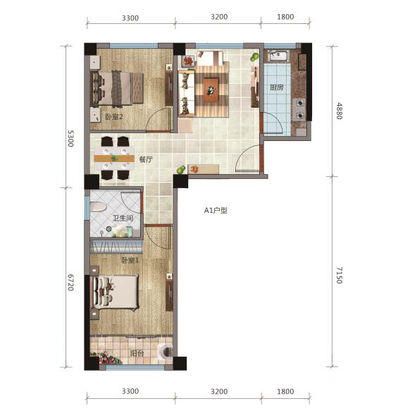 東海海景房海城廣場(chǎng)A戶(hù)型